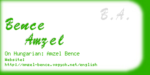 bence amzel business card